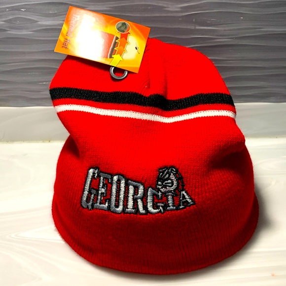 Georgia Bulldawgs Thermal heat beanie cap NEW Keeps head warm while looking Cool - Picture 3 of 6